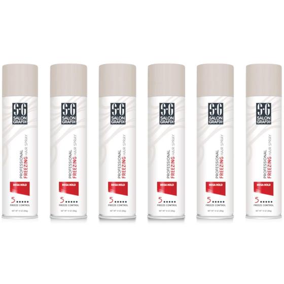 Imagem de Spray de Cabelo Salon Grafix Freezing Mega Hold - 295ml (Pack c/ 6)