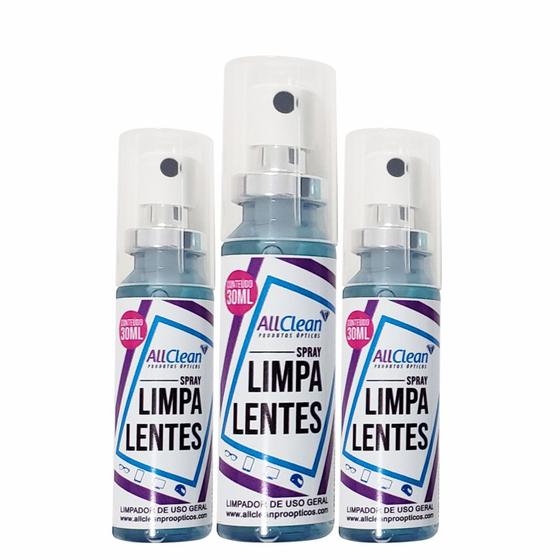 Imagem de  Spray de limpeza para  óculos  ALL CLEAN 30ml (3 Unidades)