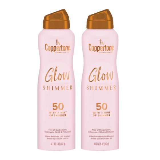 Imagem de Spray de proteção solar Coppertone Glow with Shimmer SPF 50 150mL