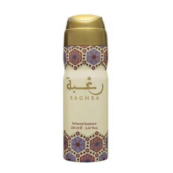 Imagem de Spray Deo Perfumado Lattafa Raghba para unissex de 200 ml