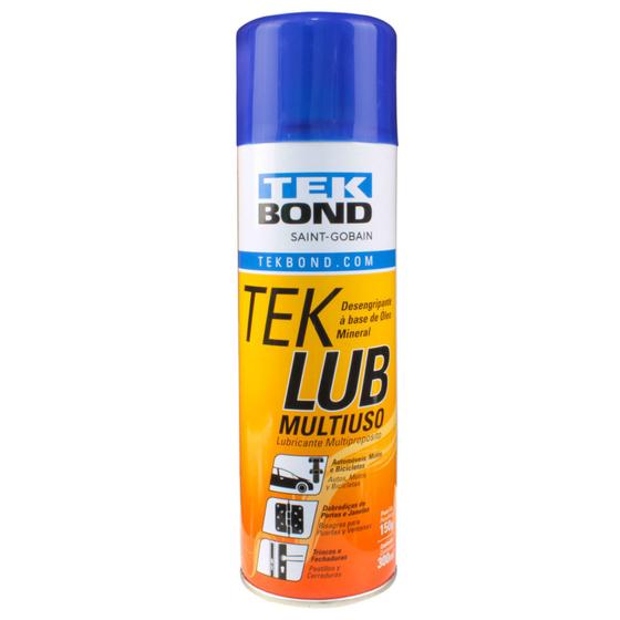 Imagem de Spray Desengripante e Lubrificante Para Bicicleta Carro Dobradiças Ferramentas TekLub a Base Óleo Mineral Multiuso (Embalagem Com 300ml) - Tekbond