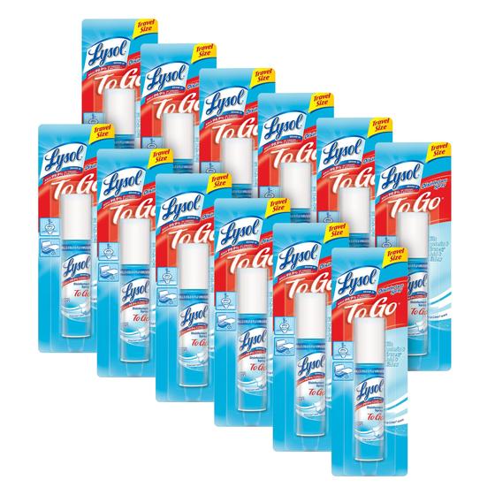 Imagem de Spray Desinfetante Lysol To Go Crisp Linen - 30ml (12 Unidades)