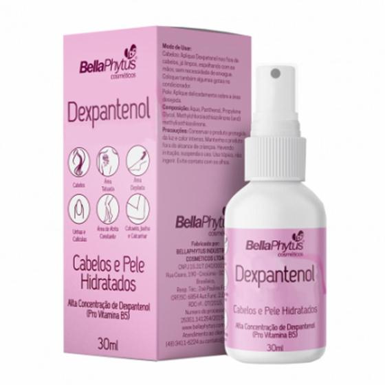 Imagem de Spray Dexpantenol Bellaphytus 30ml para Cabelo, Pele e Unhas