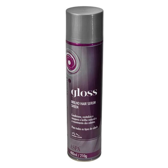 Imagem de Spray Finalizador Gloss Brilho Hair Serum Sheen Aspa 400ml 