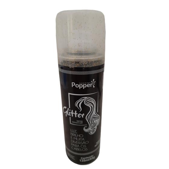 Spray Glitter Popper Dourado/para Cabelo Tinta Spray de Festa para