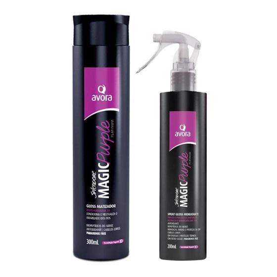 Imagem de Spray Gloss + Matizador Gloss Avora Splendore Magic Purple