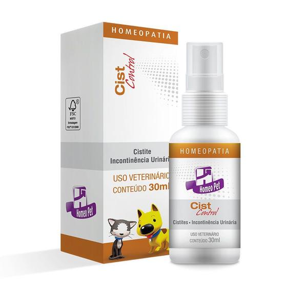 Imagem de Spray Homeopático Cães e Gatos 30ml Homeo Pet Cist Control