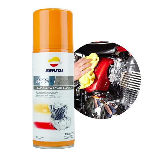 Imagem de Spray Limpa Motor Corrente Moto 300ml Desengordurante Repsol