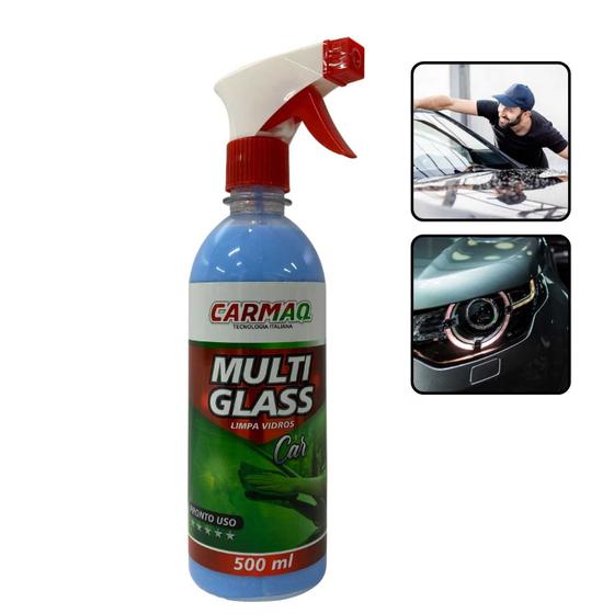 Imagem de Spray Líquido Limpa Vidros Desengordurante Automotivo Carro