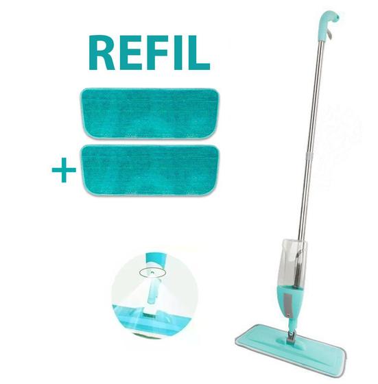 Imagem de Spray Mop Esfregão Com Reservatório De Água E Microfibra + Refil extra - 123 Util