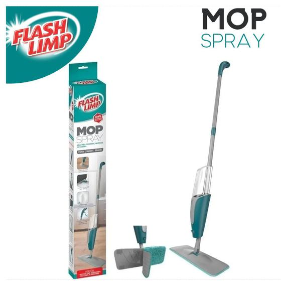 Imagem de Spray Mop Mágico C/ Reservatório Refil Microfibra Flash Limp