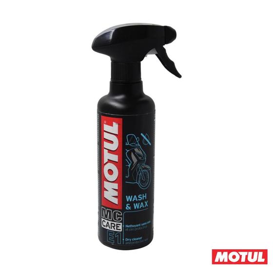 Imagem de Spray Motul Wash & Wax E1 Mc Care Lavagem A Seco Moto 400ml
