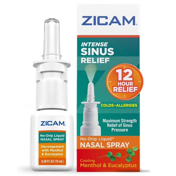Spray Nasal Zicam Intense Sinus Relief 15ml com Mentol - Alívio Intenso ...