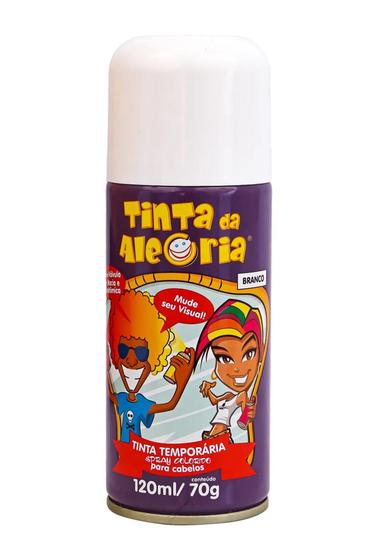 Imagem de Spray Para Cabelo Tinta Da Alegria Branco 120 ml