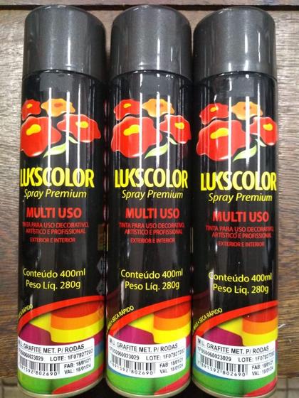 Imagem de Spray Premium Luckscolor Grafite Metálico Para Rodas  400ml - Lukscolor