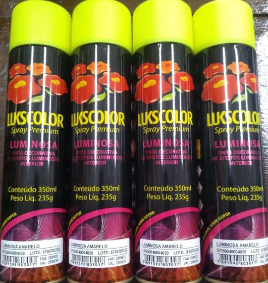 Imagem de Spray Premium Luckscolor Luminosa 400ml Amarelo - Lukscolor