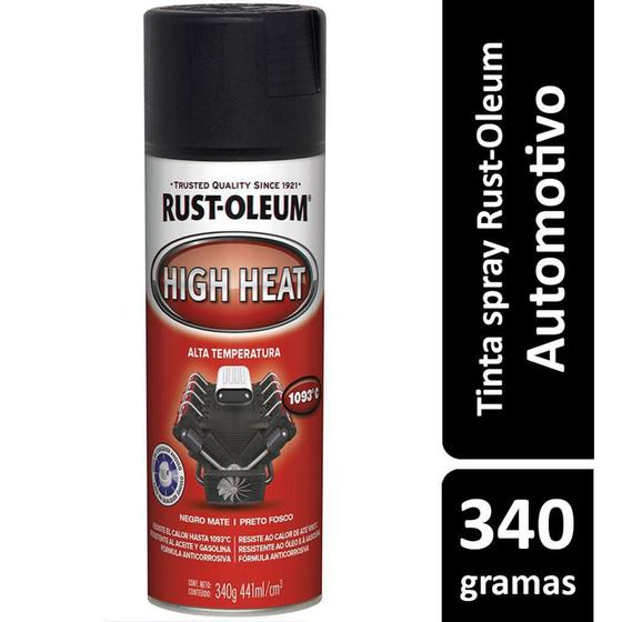 Imagem de Spray Preto Fosco Alta Temperatura até 1.093 C - Rust Oleum