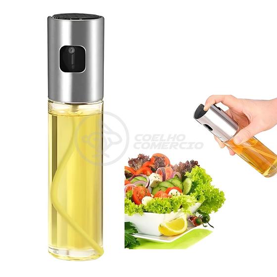 Imagem de Spray Pulverizador de Vinagre Óleo e Azeite Borrifador Culinário de Aço Inoxidável - 100ml