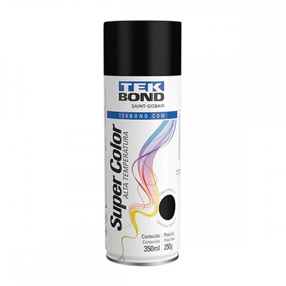 Imagem de Spray Tekbond Alta Temp Preto  Fosco 350Ml