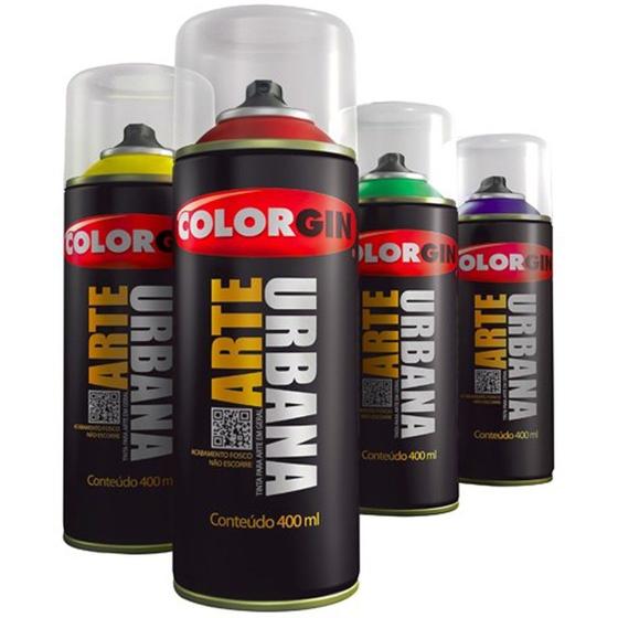 Spray Tinta Lata Para Graffiti Arte Urbana Colorgin Algodão Menor preço em Spray Tinta Lata Para Graffiti Arte Urbana Colorgin Algodão