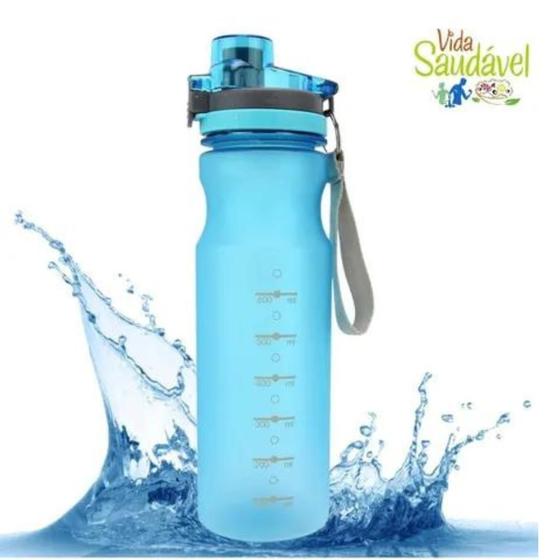 Imagem de Squeeze 890ml Emborrachado Garrafa Fitness Água Academia