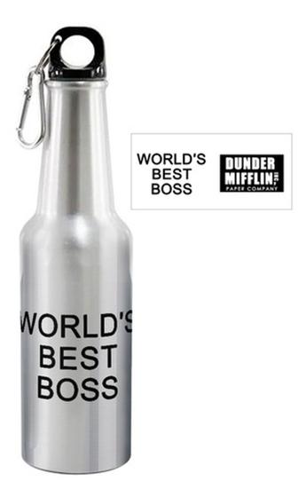 Imagem de Squeeze De Alumínio Prata Long Neck 500ml The Office Boss