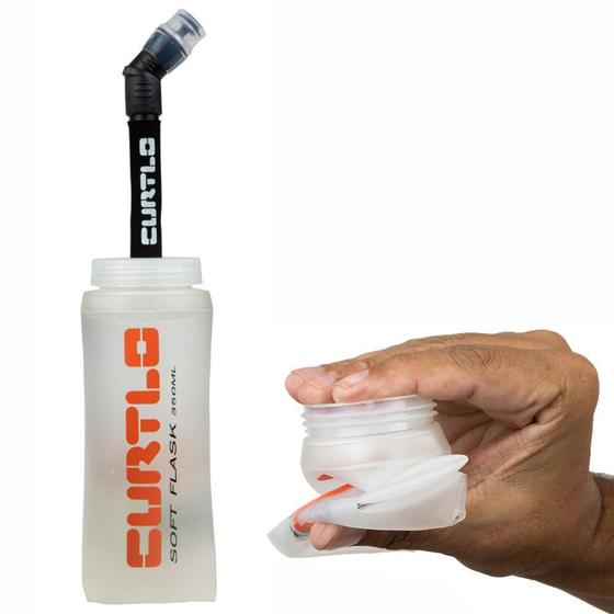 Imagem de Squeeze Soft Flask 350ml Flexível Curtlo Caminhada Corrida Livre BPA canudo válvula mordedura