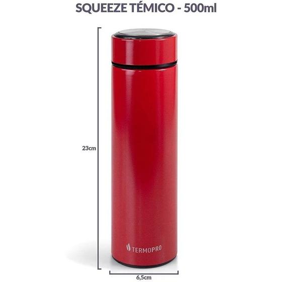 Imagem de Squeeze Térmico Inox 500ml  com controle de temperatura  Diversas cores