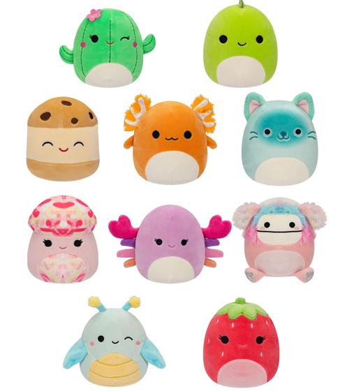 Imagem de Squishmallows de pelúcia de 5 polegadas, pacote com 10 Diane Bigfoot, Giles Gras