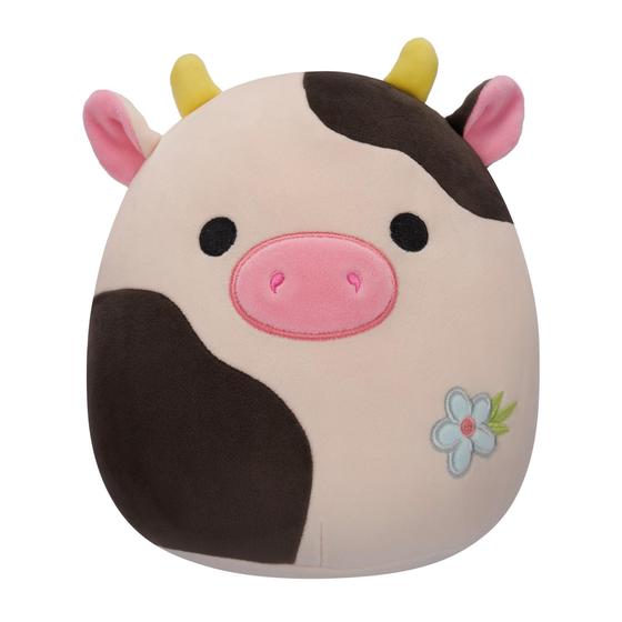 Imagem de Squishmallows de pelúcia Original Connor Cow 20 cm com flor azul