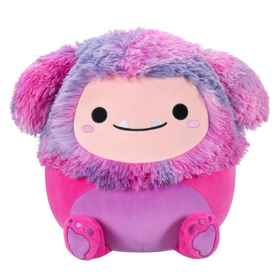 Imagem de Squishmallows de pelúcia Woxie Magenta Bigfoot 35 cm com crina tie-dye