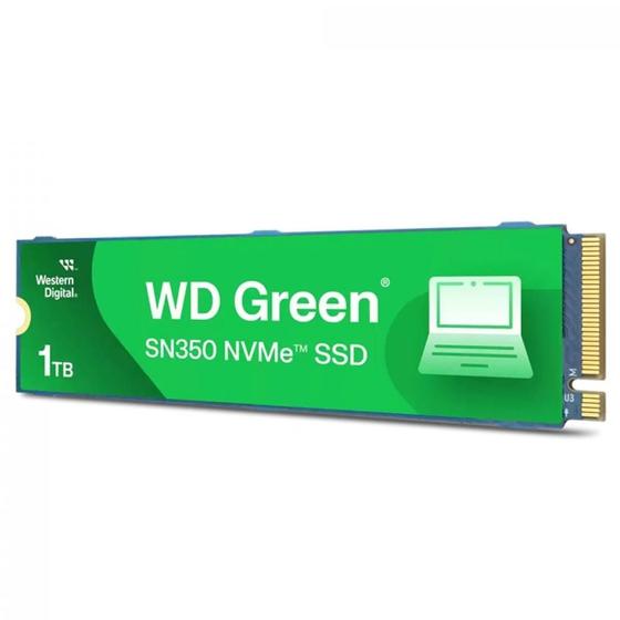 Imagem de SSD 1TB M.2 2280 PCIe NVMe, WD Green SN350, Leitura/Gravação 2.400/1850 MB/s, WDS100T2G0C, WESTERN DIGITAL  WESTERN DIGITAL