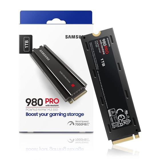 Ssd 1Tb M.2 NVMe PCIe 7000mb/s Leit 5000mb/s Grav Dissipador MZ-V8P1T0CW Samsung Menor preço em Ssd 1Tb M.2 NVMe PCIe 7000mb/s Leit 5000mb/s Grav Dissipador MZ-V8P1T0CW Samsung
