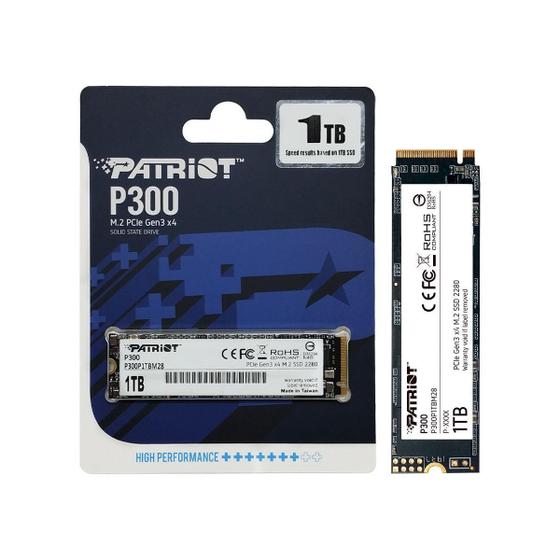 Imagem de Ssd 1Tb Patriot P300, M.2 2280 Pcie 3X4 Nvme 1.3, Leitura