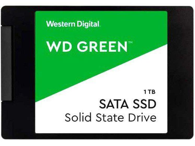 Imagem de SSD 1TB Western Digital SATA 3.0 2,5” - Leitura 545MB/s e Gravação 430MB/s Green