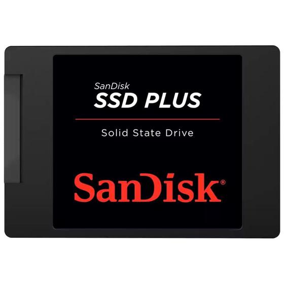 Imagem de SSD 2 TB SanDisk Plus, SATA, Leitura: 545MB/s e Gravação: 450MB/s, Preto - SDSSDA-2T00-G26