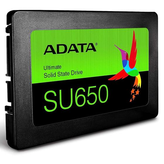 Imagem de SSD 240GB Adata SU650 SATA3, Leitura/Garavação até 520/450MB/s, ASU650SS-240GT-R  ADATA