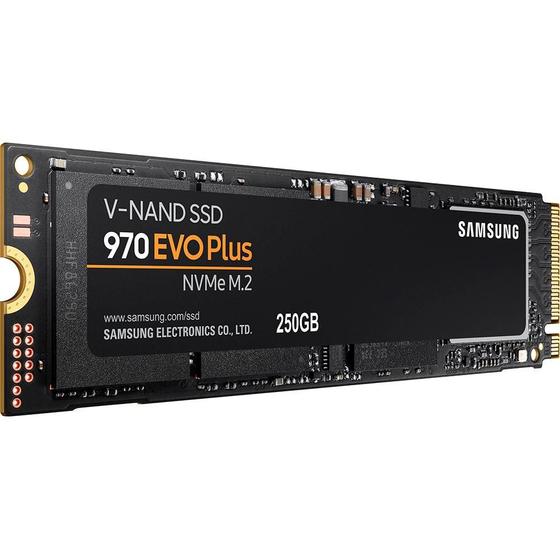 SSD 250 GB Samsung 970 EVO Plus, M.2 NVMe, Leitura: 3500MB/s e Gravação: 2300MB/s - MZ-V7S250B/AM Menor preço em SSD 250 GB Samsung 970 EVO Plus, M.2 NVMe, Leitura: 3500MB/s e Gravação: 2300MB/s - MZ-V7S250B/AM