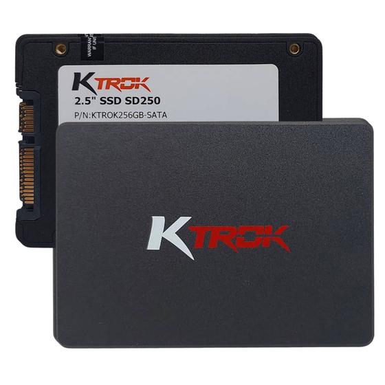 Imagem de SSD 256GB KTROK Sata III 2.5" Leitura 440MB/s Gravação 410 MB/s 7mm - KTROK256GB-SATA