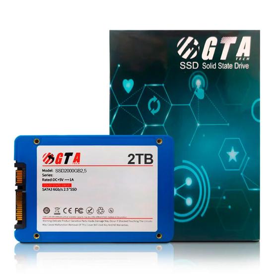 Imagem de Ssd 2tb 2.5 Sata 3 560mb/s Leit - 520mb/s Grav SSD2000GB2,5 GTA Tech