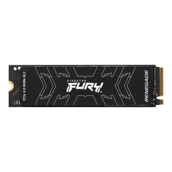 Imagem de SSD 500 GB Kingston Fury Renegade, M.2 2280 PCIe, NVMe, Leitura: 7300MB/s e Gravação: 3900MB/s