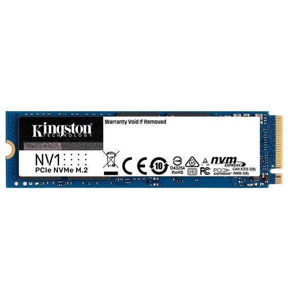 Imagem de SSD 500 GB Kingston NV1, M.2 2280 NVMe, Leitura: 2100MB/s e Gravação: 1700MB/s - SNVS/500G