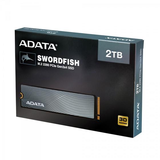 Imagem de SSD Adata Swordfish 2TB M.2 2280 Leitura 1800MBs e Gravação 1200MBs ASWORDFISH-2T-C