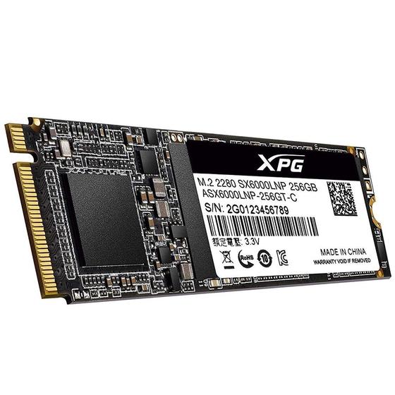 SSD Adata XPG SX6000 Lite, 256 GB, M.2 NVMe, Leitura: 1800MB/s e Gravação: 900MB/s - ASX6000LNP-256GT-C Menor preço em SSD Adata XPG SX6000 Lite, 256 GB, M.2 NVMe, Leitura: 1800MB/s e Gravação: 900MB/s - ASX6000LNP-256GT-C