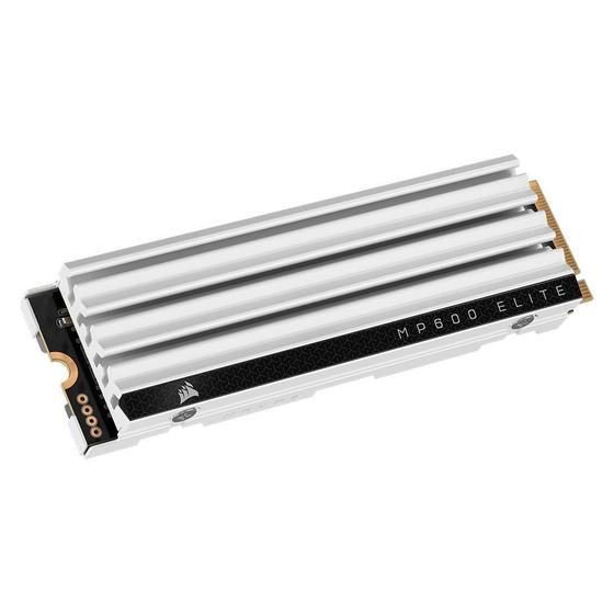 Imagem de SSD Corsair MP600 Elite, 1TB, M.2 NVMe, Leitura 7000MB/s e Gravação 6200MB/s, Para PS5, Branco - CSSD-F1000GBMP600ECS