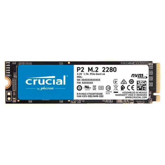 SSD Crucial P2 1TB,M.2 NVMe, Leituras: 2400Mb/s e Gravações: 1800Mb/s - PCIe M.2 SSD - CT1000P2SSD8 Menor preço em SSD Crucial P2 1TB,M.2 NVMe, Leituras: 2400Mb/s e Gravações: 1800Mb/s - PCIe M.2 SSD - CT1000P2SSD8