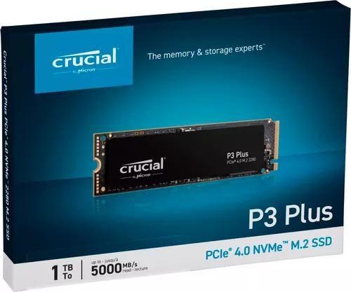 SSD Crucial P3 Plus 1TB NVMe M.2 2280 (Leitura até 5000MB/s e Gravação até 3600MB/s) é boa?