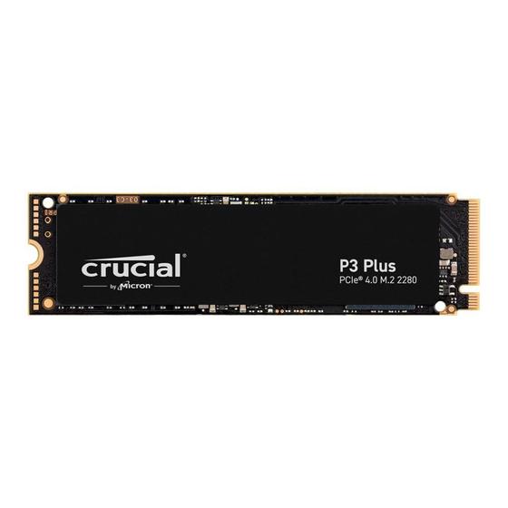 SSD Crucial P3 Plus, 500GB, 3D NAND, M.2 NVMe, Leitura: 4700Mb/s e Gravação: 1900Mb/s - CT500P3PSSD8 Menor preço em SSD Crucial P3 Plus, 500GB, 3D NAND, M.2 NVMe, Leitura: 4700Mb/s e Gravação: 1900Mb/s - CT500P3PSSD8