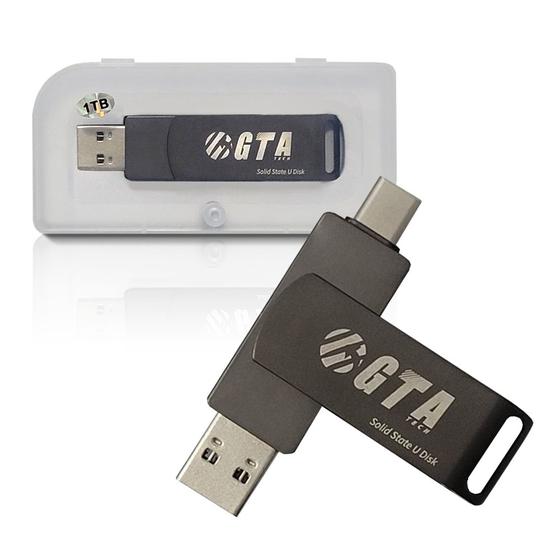 Imagem de Ssd Externo 1tb 1400mb/s Leit USB3.0/TipoC SSDPT1TBDUAL GTA Tech