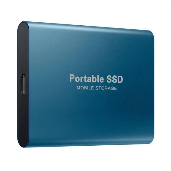 Imagem de SSD Externo 6TB - Unidade de Estado Sólido Portátil Tipo-C/USB para PC, Notebook, Mac, PS4 e Xbox (Azul)